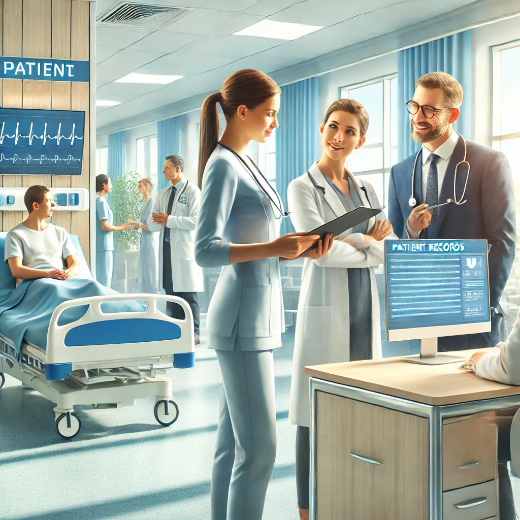 hospital environment focused on patient care and management